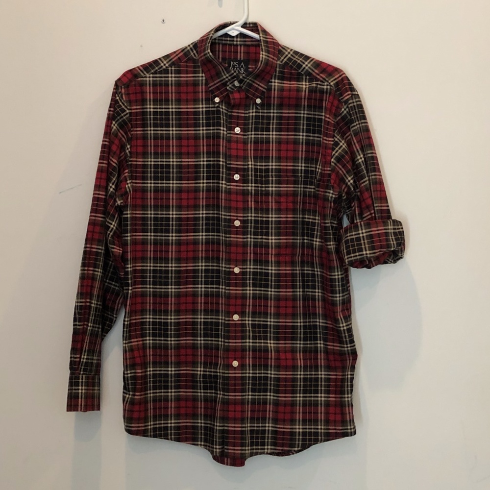 Jos. A. Bank Men's Small Red Plaid Shirt